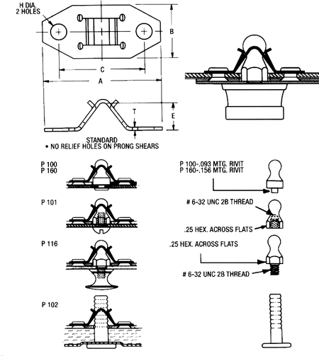 Tinnerman� Ball-Stud Fasteners