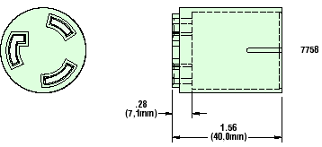 Female Twist Lock Premold
