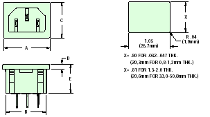 Heyco&reg; PCB Mounting Power Inlet Connector