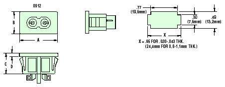 Heyco&reg; IEC 320-C8 Low Current Power Inlet Connector