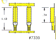 Heyco&reg; Female Grounding D-Shaped, Mates with .187" Pin 