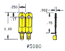 Heyco&reg;Male Blades NEMA 1-10P & 5-1P, Padded Blades, .043" Mold Line Thickness