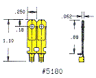 Heyco&reg;Male Blades NEMA 1-10P & 5-1P, Padded Blades, .043" Mold Line Thickness