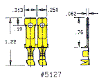 Heyco&reg;Male Blades NEMA 1-10P & 5-1P, Padded Blades, .043" Mold Line Thickness