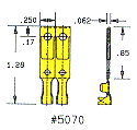 Heyco&reg;Male Blades NEMA 1-10P & 5-1P, Padded Blades, .043" Mold Line Thickness