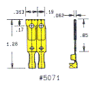 Heyco®Male Blades NEMA 1-10P & 5-1P, Padded Blades, .043" Mold Line Thickness