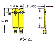 Heyco&reg;Male Blades NEMA 1-10P & 5-15P, Full Thickness, 0.058" Mold Line