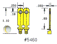 Heyco&reg;Male Blades NEMA 1-10P & 5-15P, Full Thickness, 0.058" Mold Line
