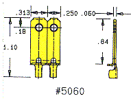 Heyco&reg;Male Blades NEMA 1-10P & 5-15P, Full Thickness, 0.058" Mold Line