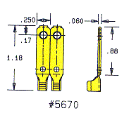 Heyco&reg;Male Blades NEMA 1-10P & 5-15P, Full Thickness, 0.058" Mold Line