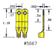 Heyco&reg;Male Blades NEMA 1-10P & 5-15P, Full Thickness, 0.058" Mold Line
