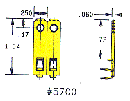 Heyco&reg;Male Blades NEMA 1-10P & 5-15P, Full Thickness, 0.058" Mold Line