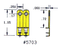 Heyco&reg;Male Blades NEMA 1-10P & 5-15P, Full Thickness, 0.058" Mold Line