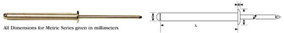 Extra Length Metric Rivets