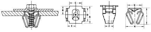 Palnut® Insert Panel Retained Nut - For Plastic Panels