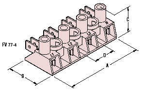 Heyco® Screw to Tab Terminal Blocks Screw to (2) Tabs