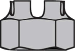 hex castle nut