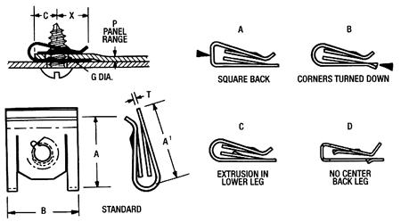 plastic u clip fasteners