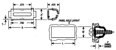 Self-Aligning U-Type Fasteners - Type III
