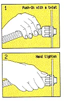 Heyco-Flex™ Nylon Snap-In Connectors For Flexible, Nonmetallic Liquid Tight Conduit and Tubing