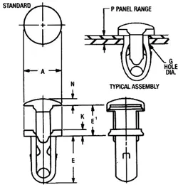 Clinch Type Plastic Fasteners