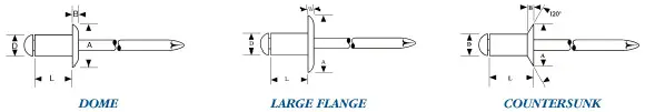Dome - Large Flange - Countersunk