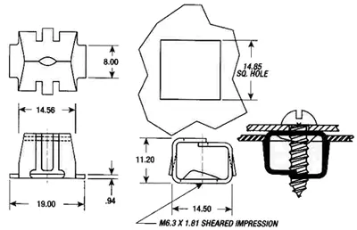 Tinnerman® Robotics Nut - Special Expansion-Type Fastener
