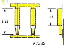 Heyco® Female Grounding D-Shaped, Mates with .187" Pin