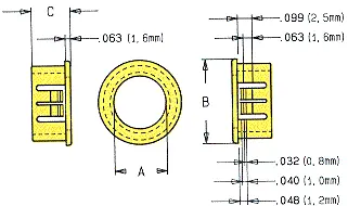 Heyco® Metric Snap Bushings