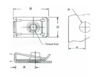 Metric U-Type Fasteners-Wide Panel<br>(Non-Prevailing Torque)