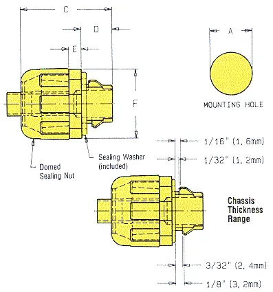 Heyco-Flex™ Nylon Snap-In Connectors For Flexible, Nonmetallic Liquid Tight Conduit and Tubing