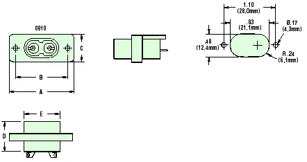 Heyco® IEC 320-C8 Low Current Power Inlet Connector