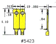 Heyco®Male Blades NEMA 1-10P & 5-15P, Full Thickness, 0.058" Mold Line