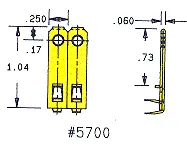 Heyco®Male Blades NEMA 1-10P & 5-15P, Full Thickness, 0.058" Mold Line