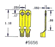 Heyco®Male Blades NEMA 1-10P & 5-15P, Full Thickness, 0.058" Mold Line
