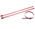 Red coated stainless steel cable tie