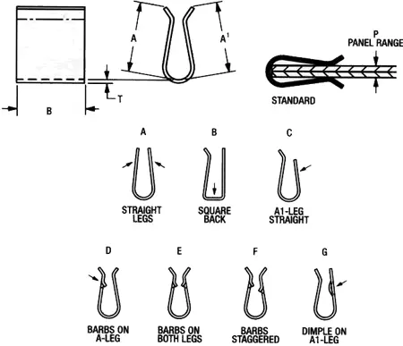  ComPDCVD 40pcs U-Clips Et Des Vis Kit Universal Metal