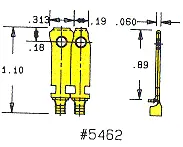 Heyco®Male Blades NEMA 1-10P & 5-15P, Full Thickness, 0.058" Mold Line