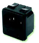 Heyco® IEC 320-C14 Snap-In Inlet Connector w/Fuseholder