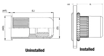 Riv-Float Inch Sizes Large Flange Series