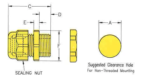 Heyco®Liquid Tight Straight-Thru Fittings For Flexible Cords