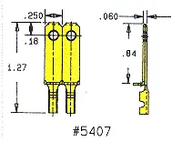 Heyco®Male Blades NEMA 1-10P & 5-15P, Full Thickness, 0.058" Mold Line